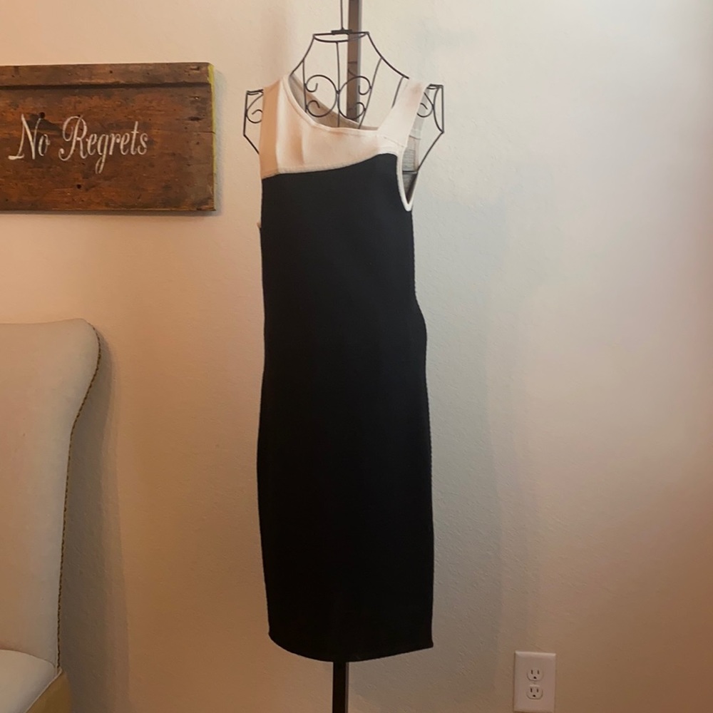 never worn Rachel Roy black and off white dress